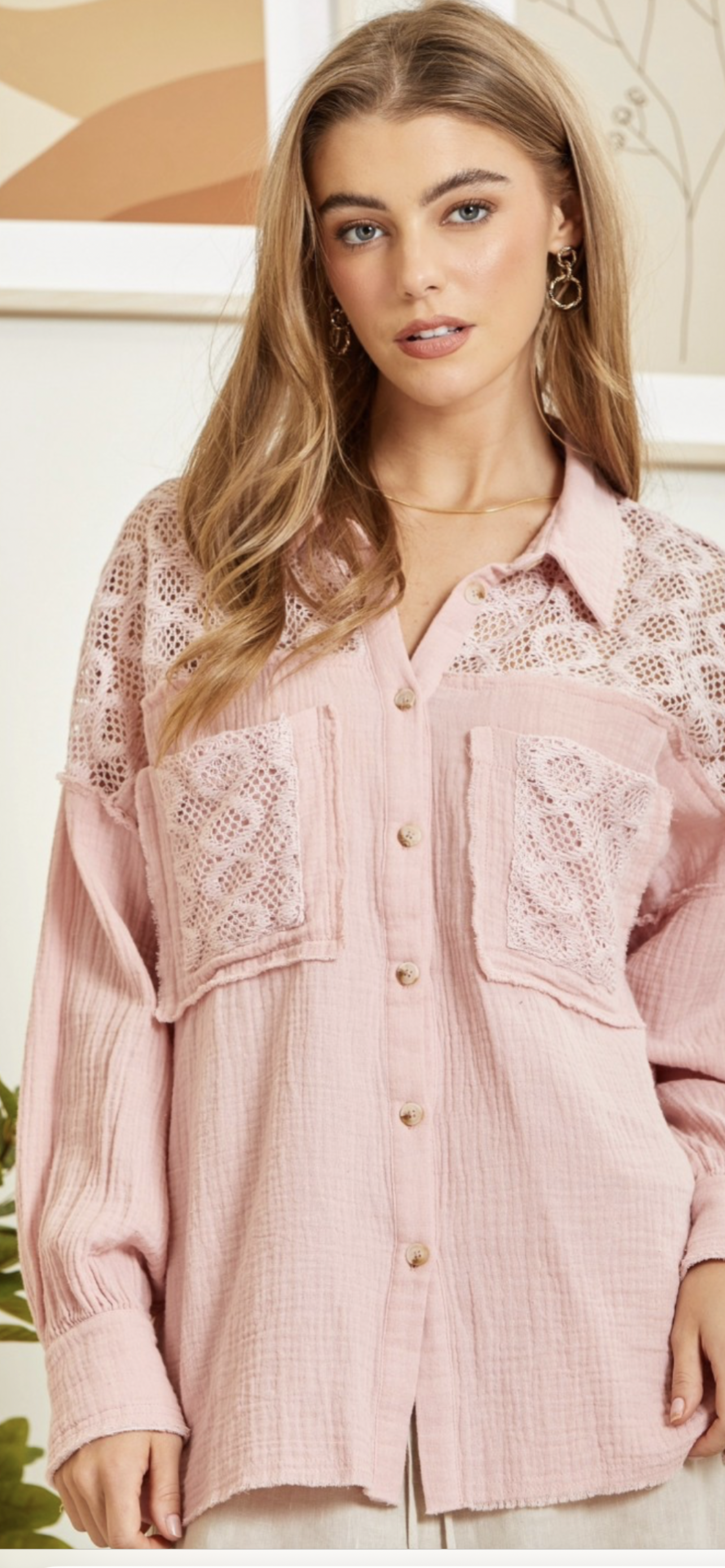 Sage Blush Blouse