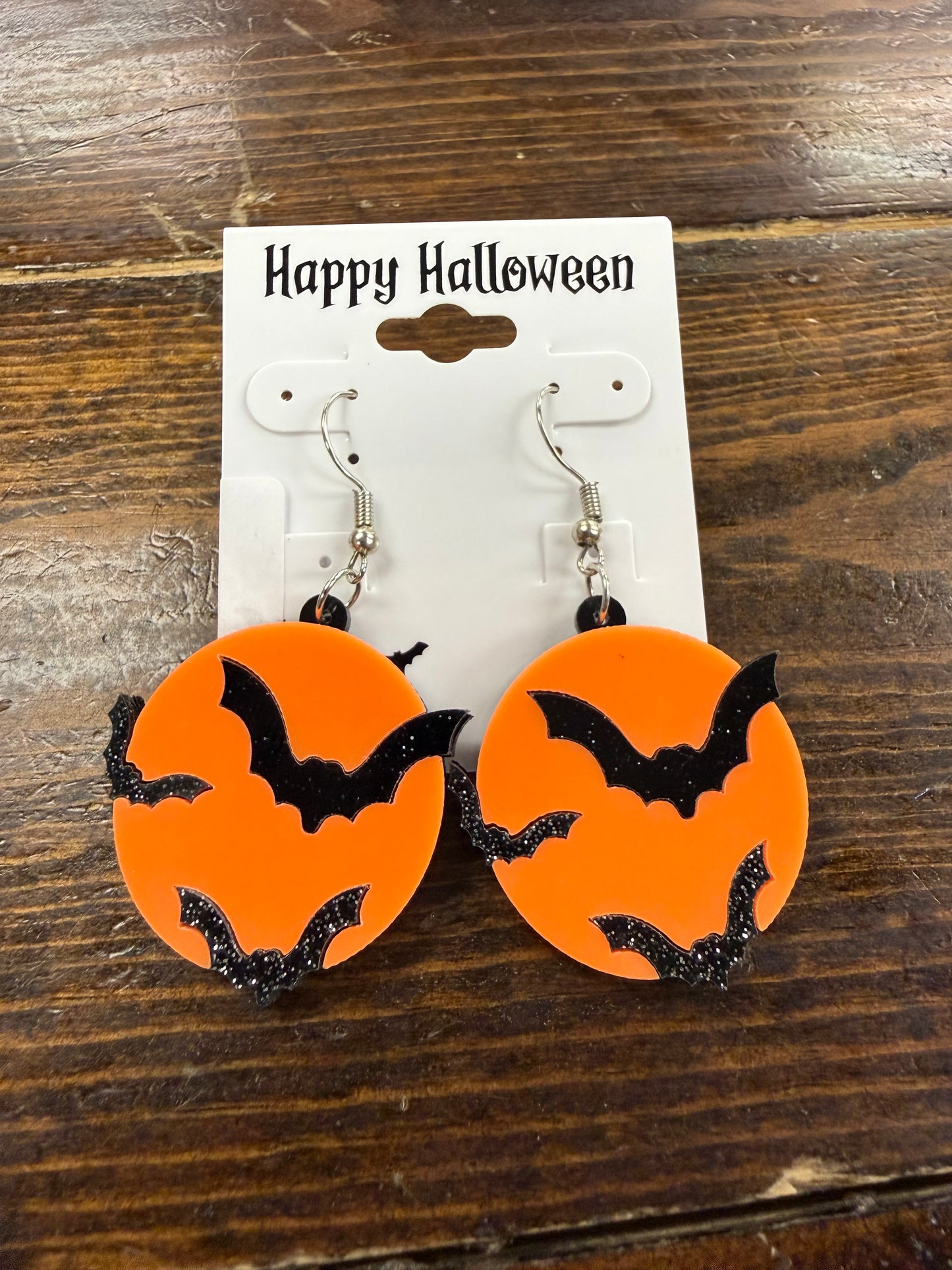 Flying Bat Dangle Earrings
