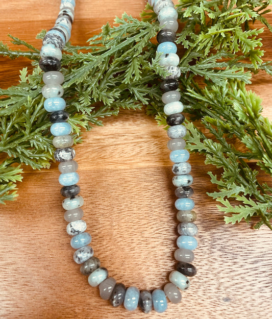 Grey River Stone Necklace