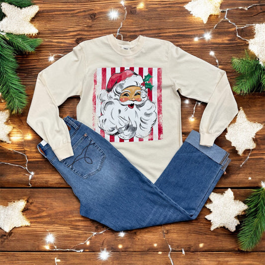 Jolly Santa On Nature Long Sleeve