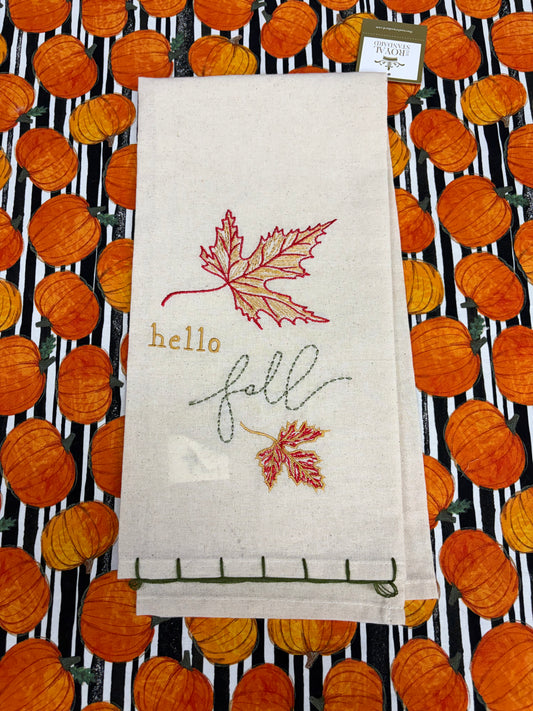 Hello Fall Hand Towel
