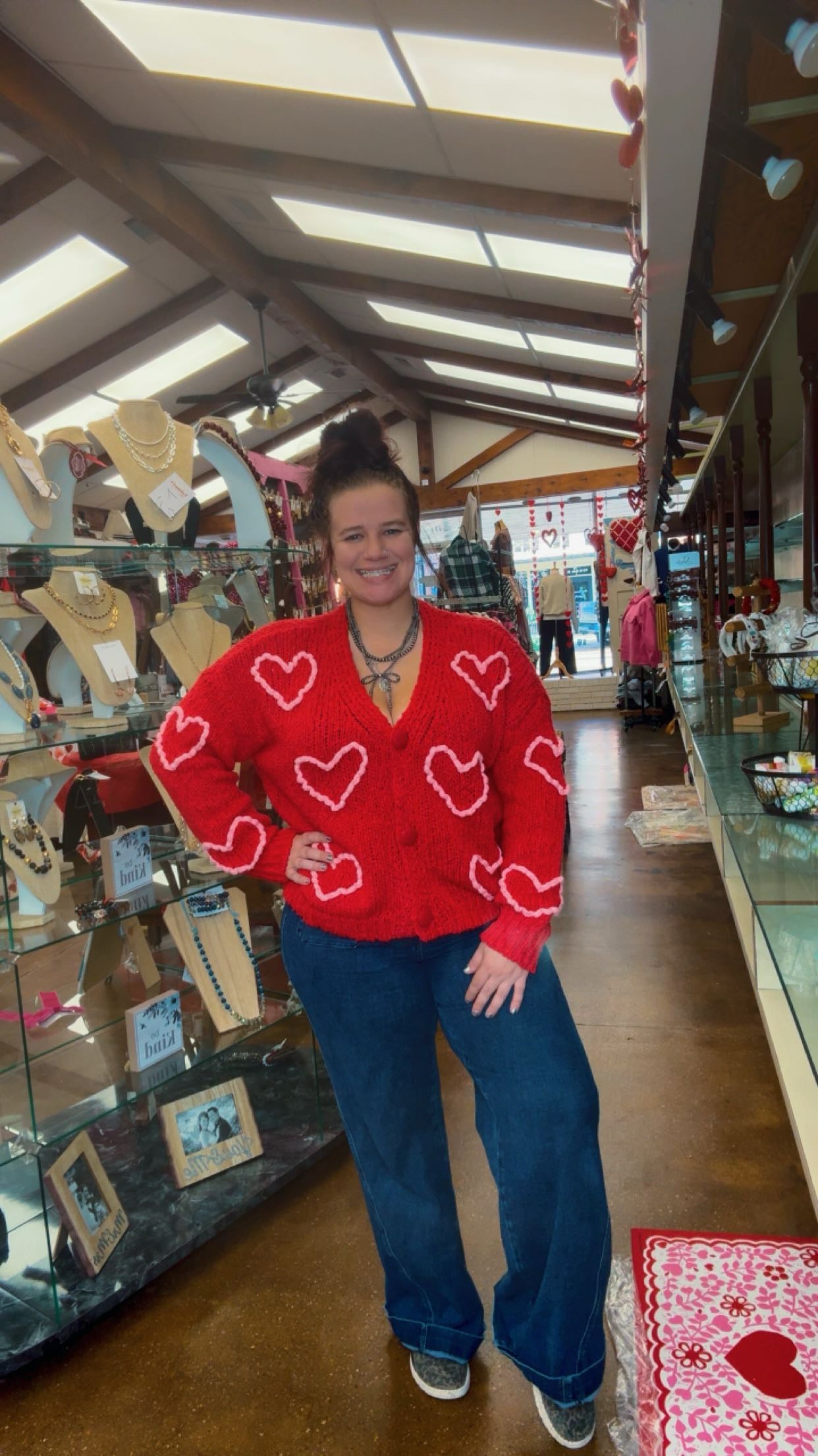 Valentine Puffy Heart Sweater