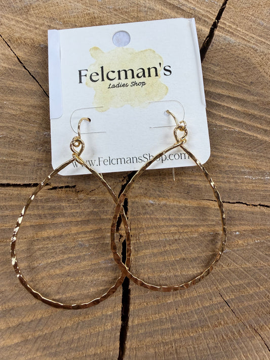 Gold Tear Drop Earrings