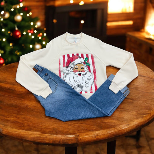 Jolly Santa On Nature Sweatshirt