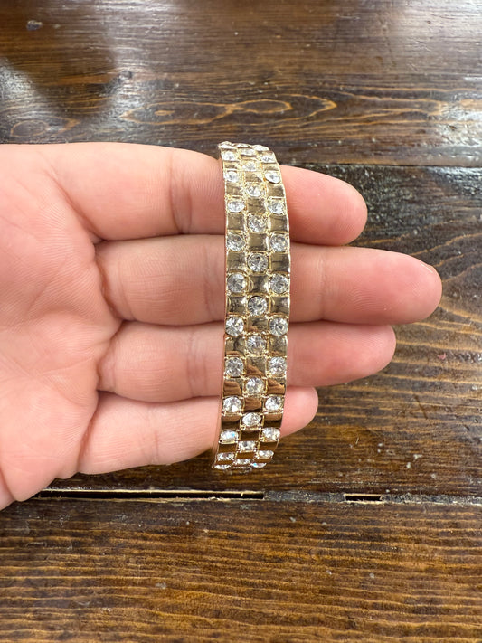 Gold Pattern Stretch Bracelet