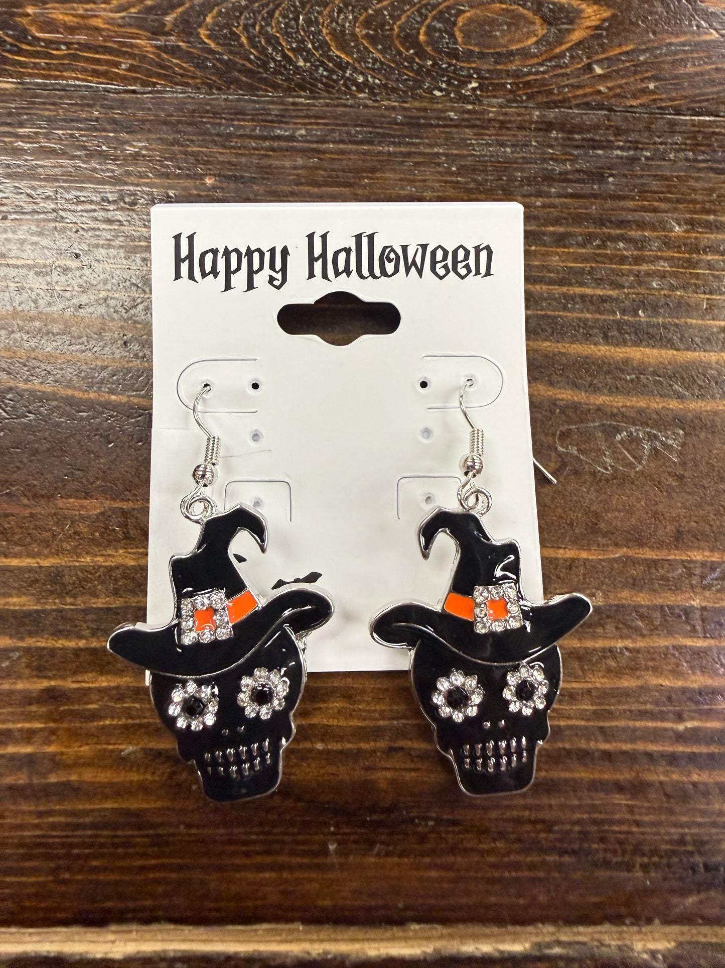 Sugar Skull Wearing Witch Hat