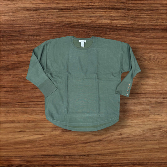Solid Pine Soft Sweater
