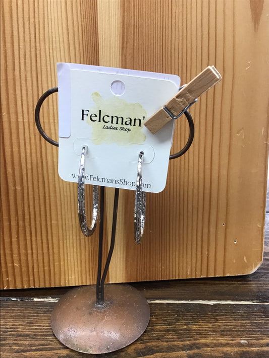 Hammered Silver Teardrops