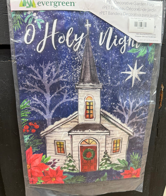 Holy Night Moire Garden Flag