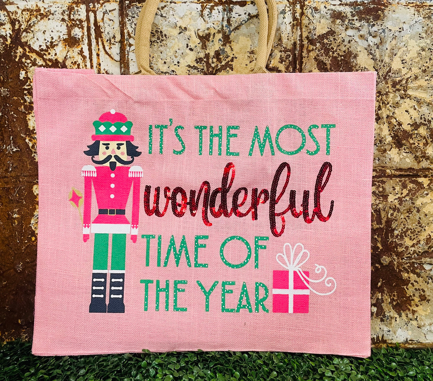 Large Most Wonderful Time Of The Year Gift Tote