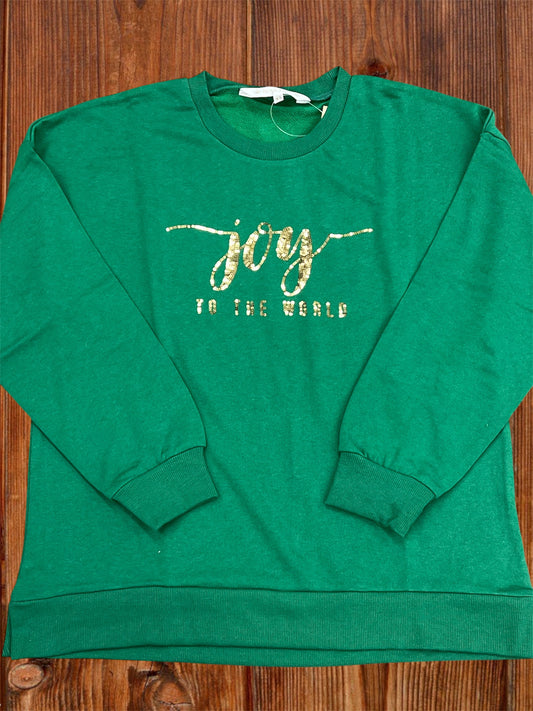 Joy To The World Sequin Sweatshirt