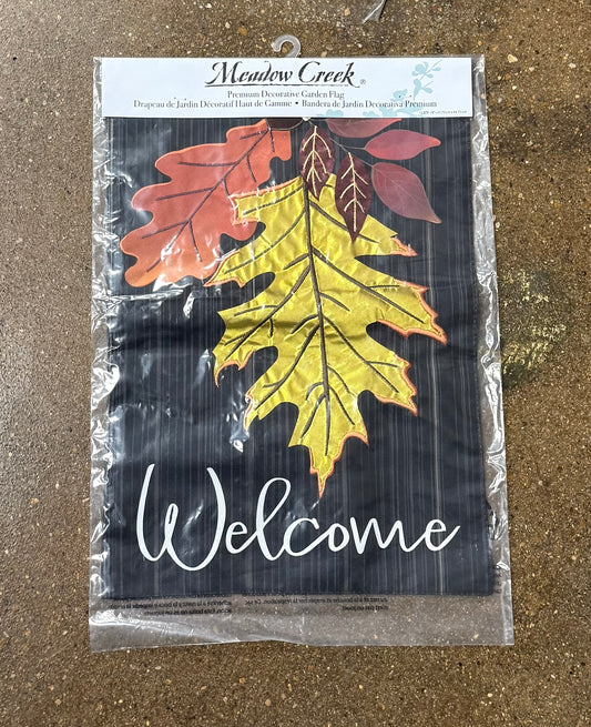 Welcome Autumn Leaves Garden Flag