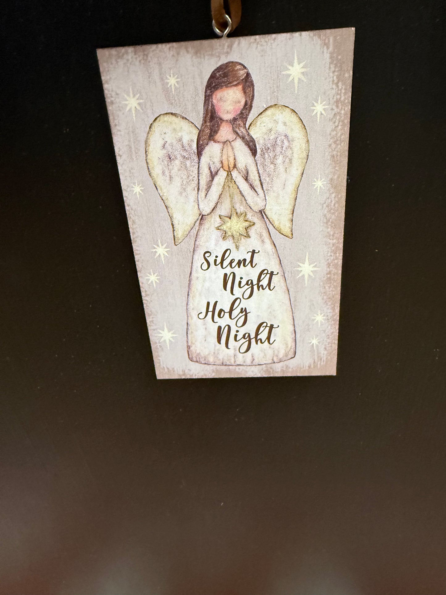 Wooden Angel Saying Ornaments