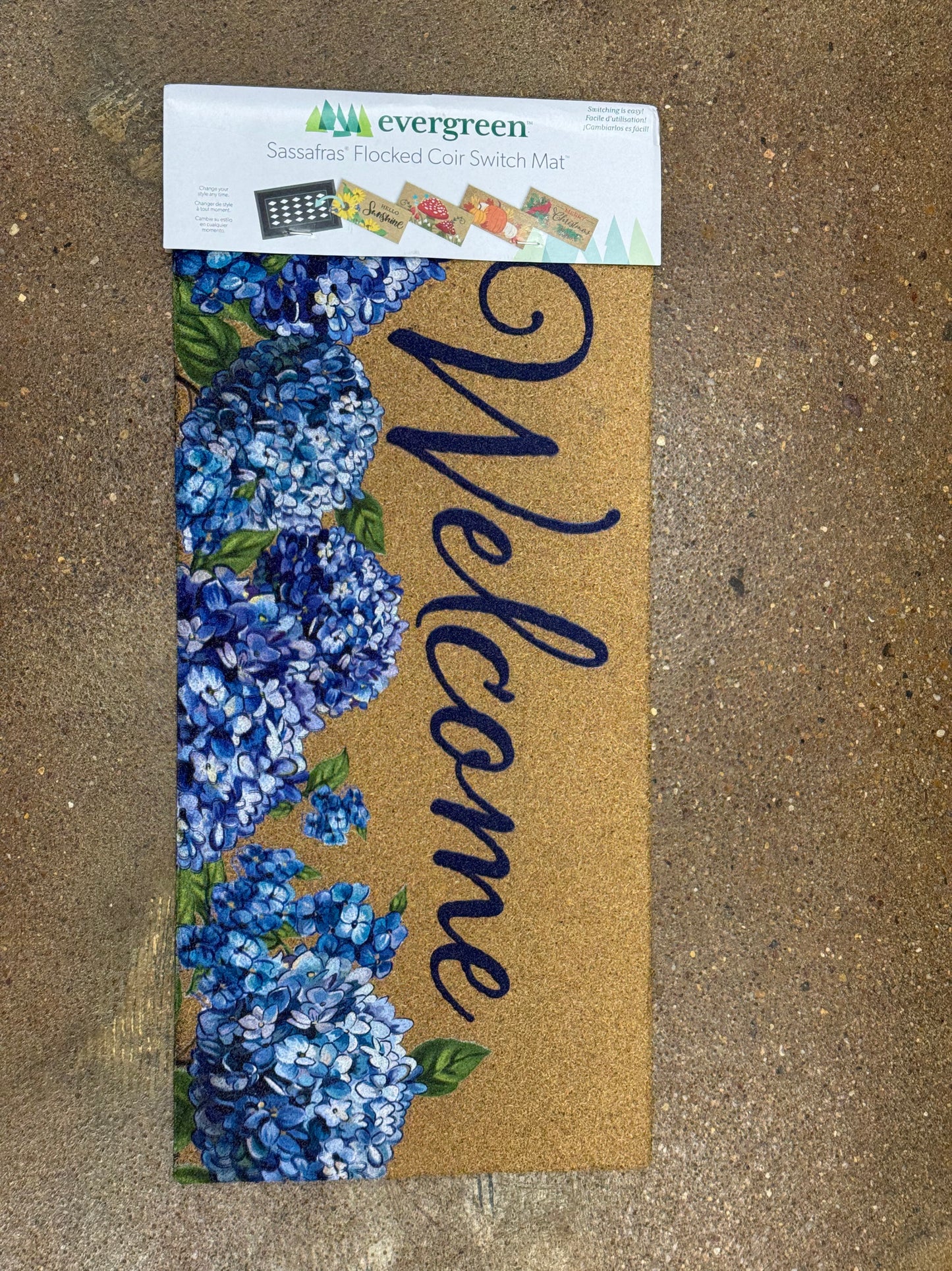 Welcome Hydrangea Switch Mat