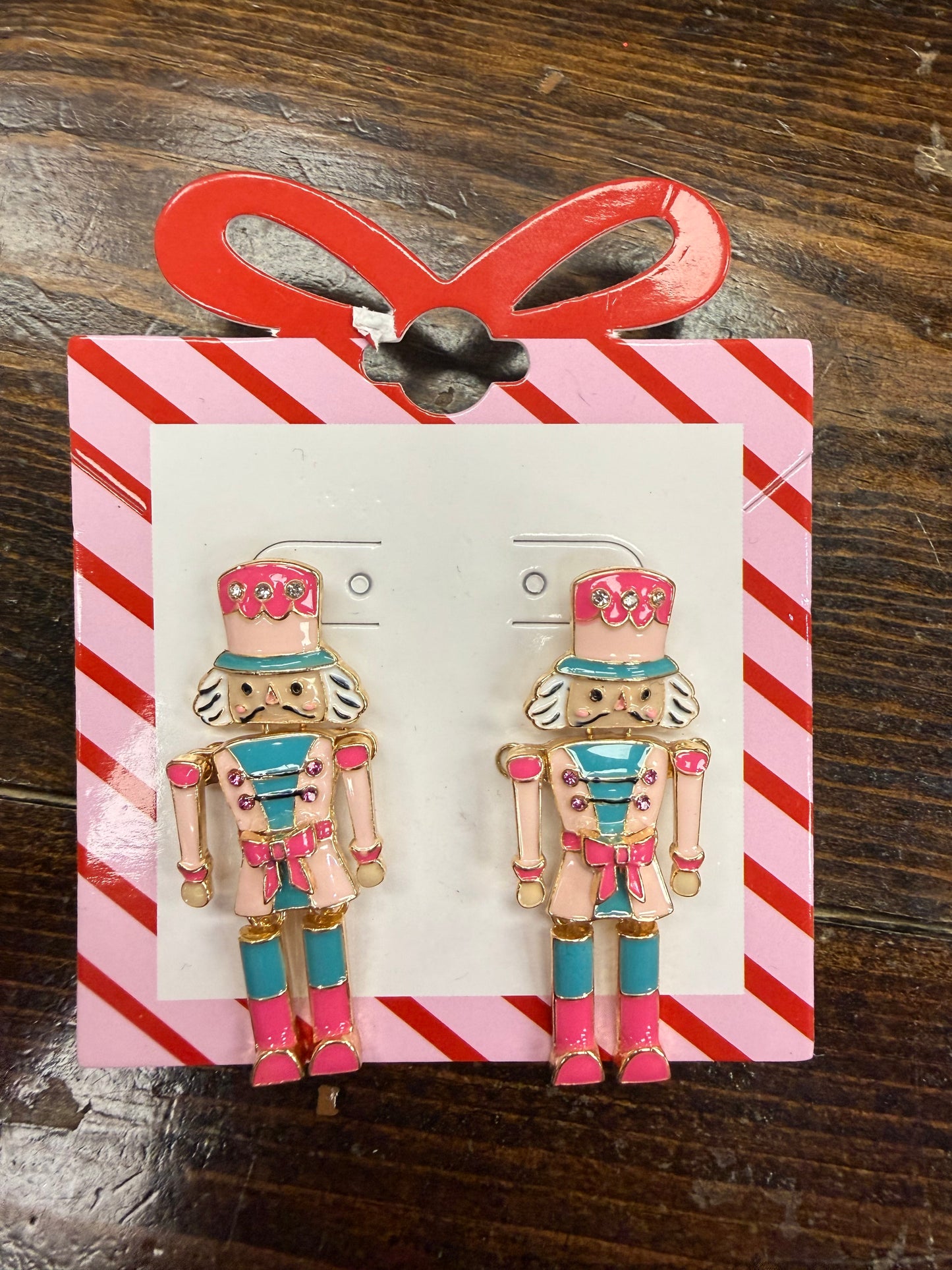 Pink & Blue Nutcracker Earrings