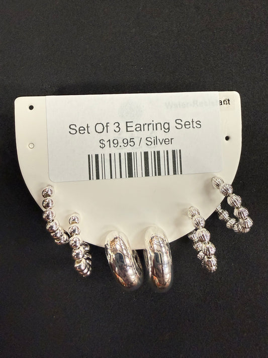 Set Of 3 Earring Sets