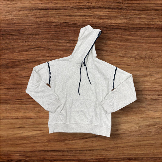 Heather Grey Blanket Stitched Hoodie