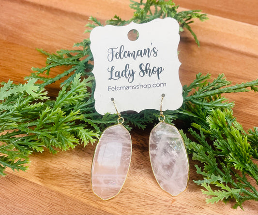 Oval Pink Earrings