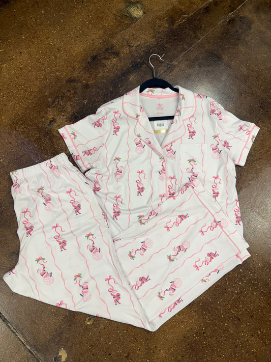 Wrapped In Ribbons Pajama Pant Sets