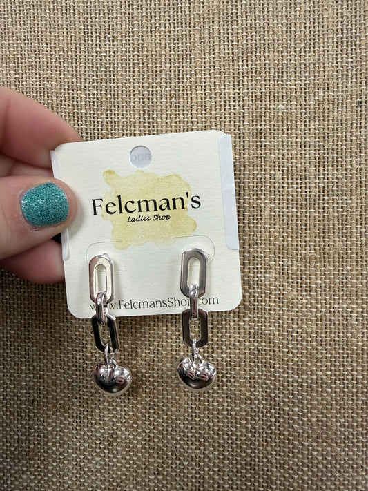 Silver Chain Dangle Earrings