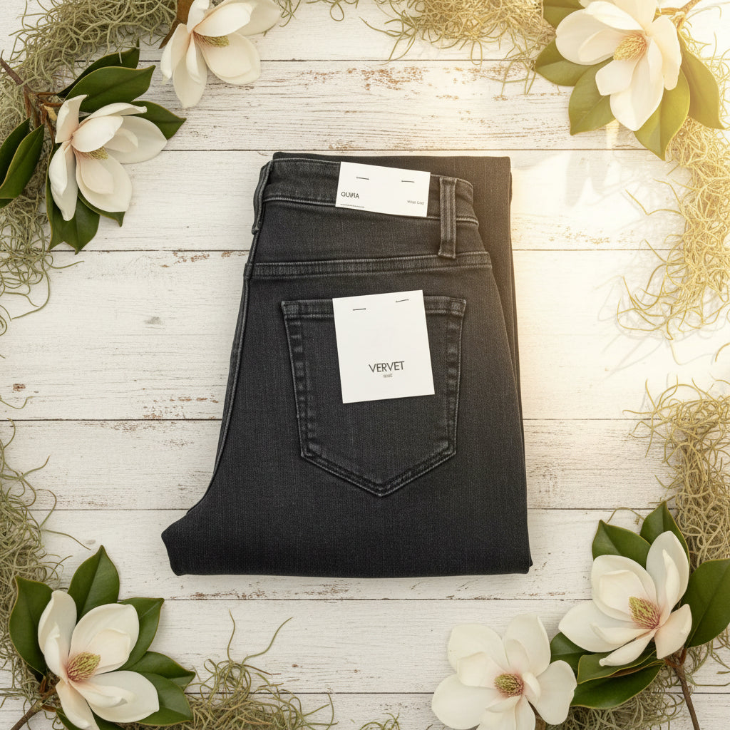 High Rise Front Pintuck Crop Wide Jeans