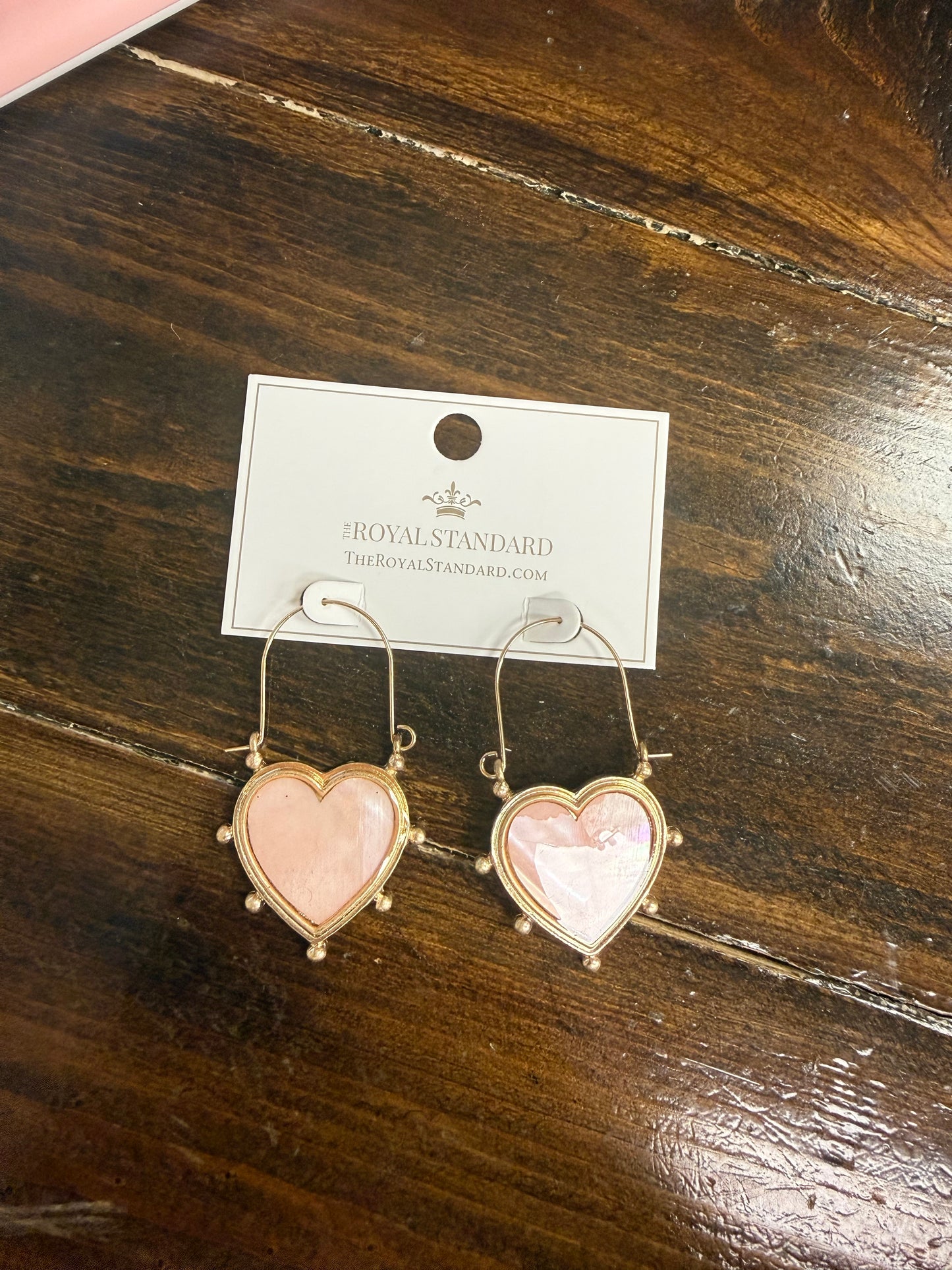 Alma Pink Heart Earrings