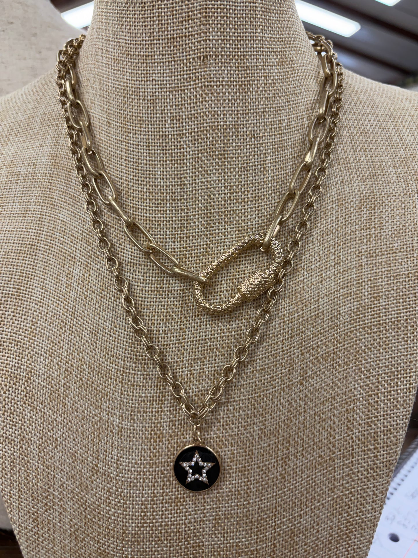 Black Crystal Star Necklace