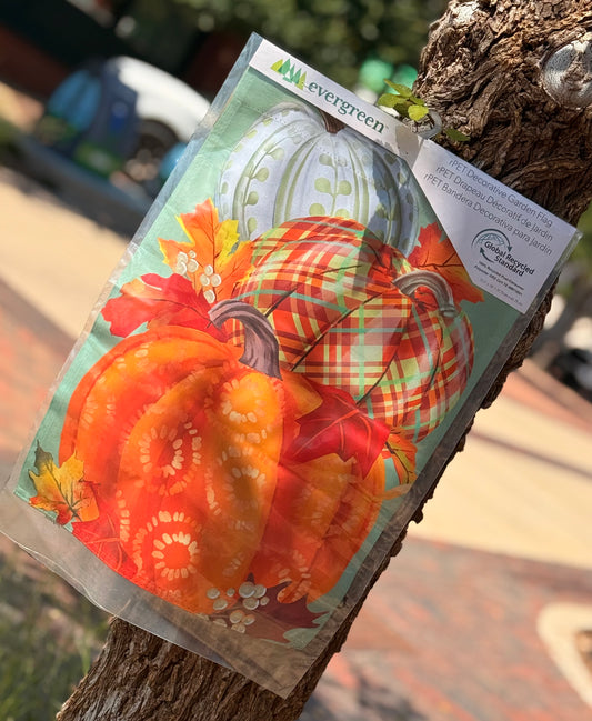 Painted Fall Pumpkins Garden Flag