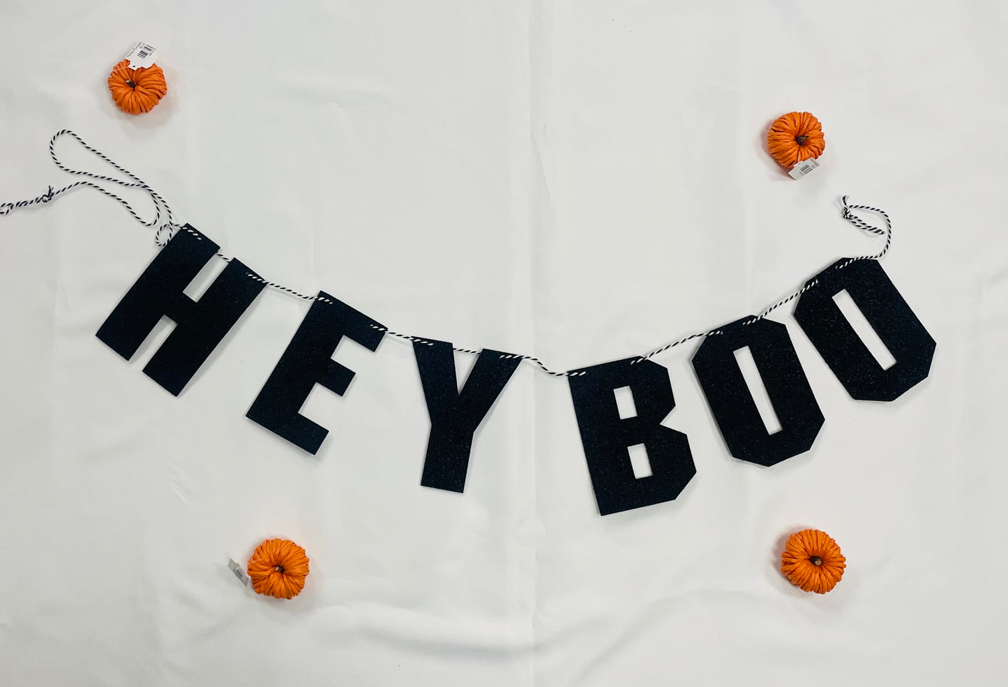 Felt HEY BOO Glitter Banner