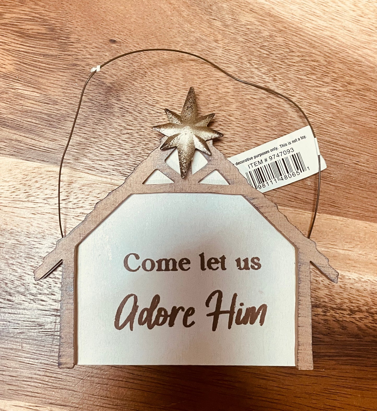 Wooden Barn Message Ornament