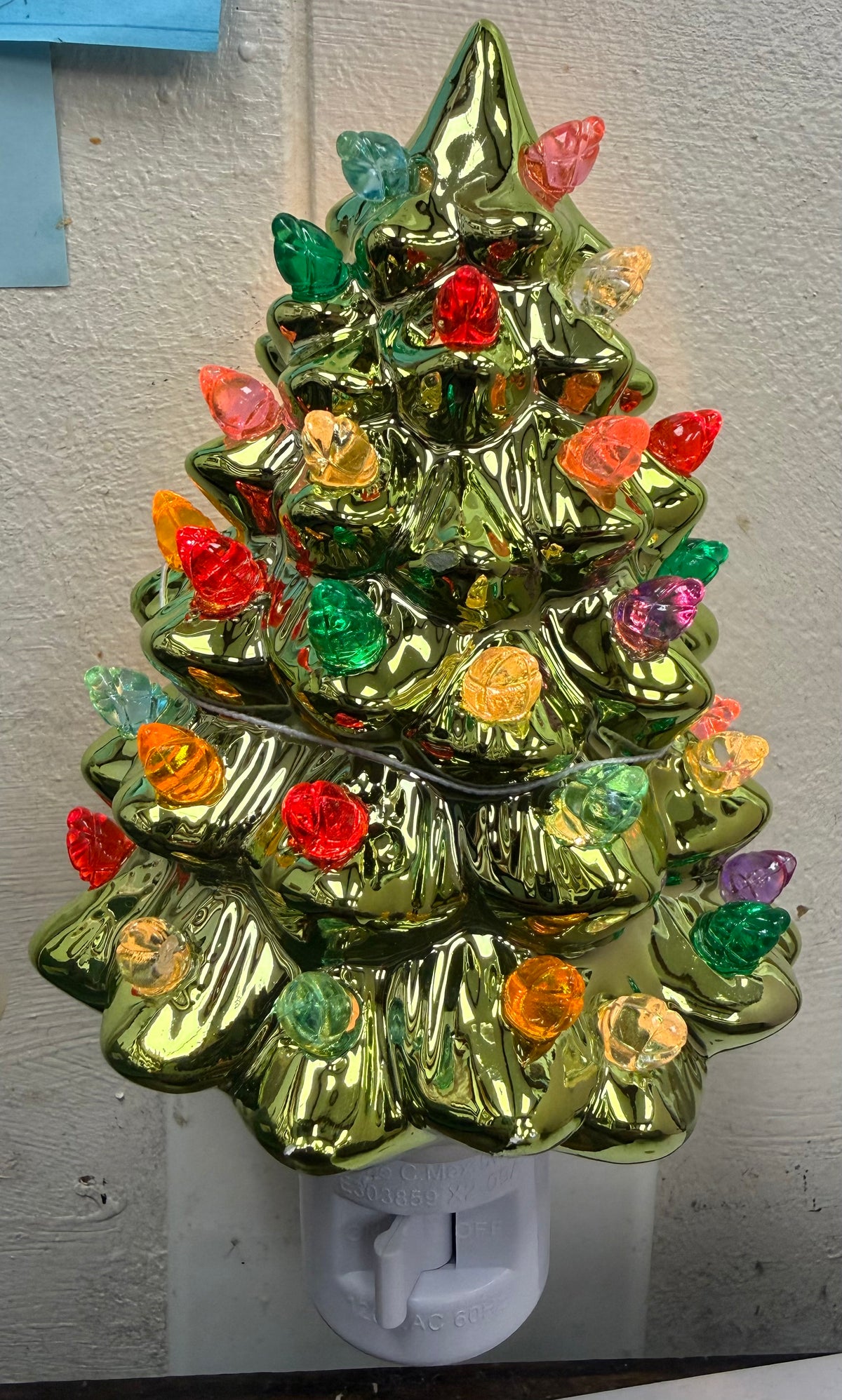 Vintage Plug In Christmas Tree Night Light
