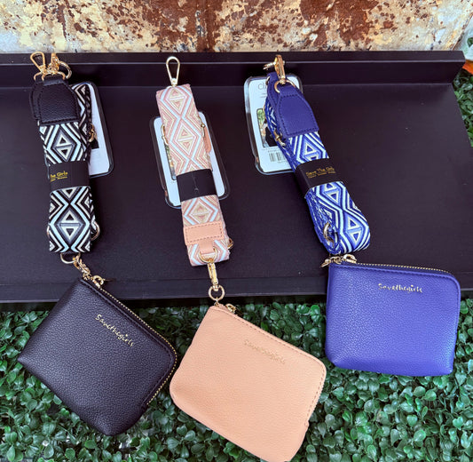 Clip & Go Diamond Phone Strap Pouch
