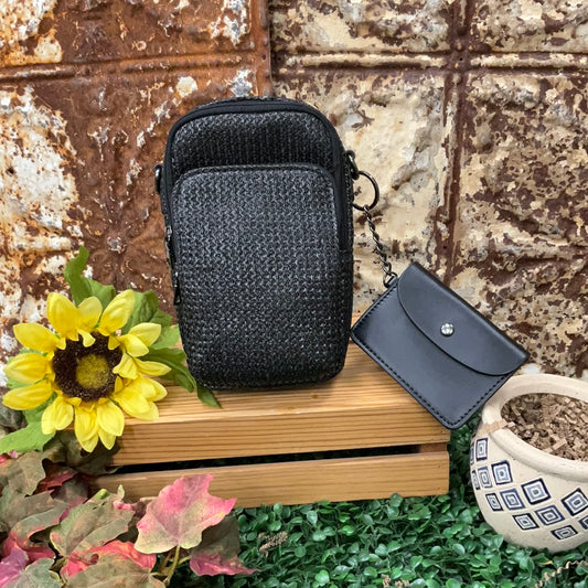 Black Mini Basket Cross Body