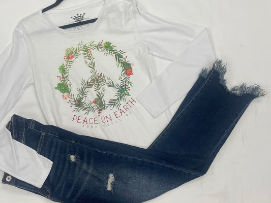 Vintage White Peace T-Shirt