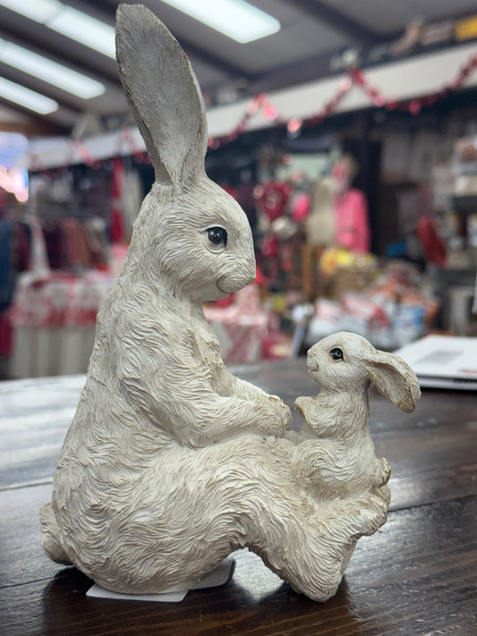 White Bunny With Baby Bunny