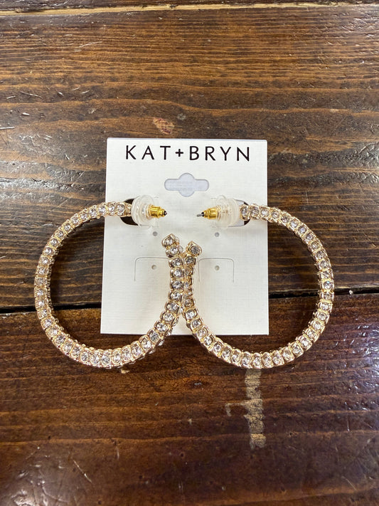 Double Sided Crystal Hoop Earrings