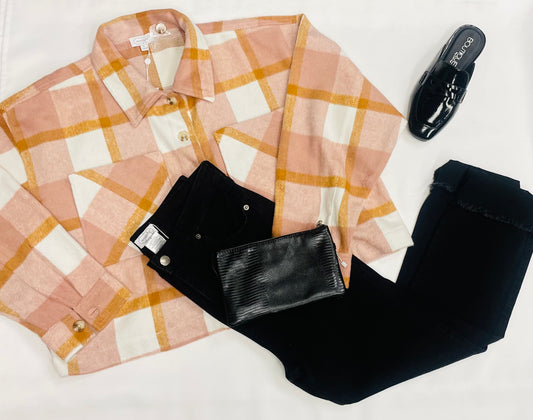 Maverick Blush Plaid Jacket