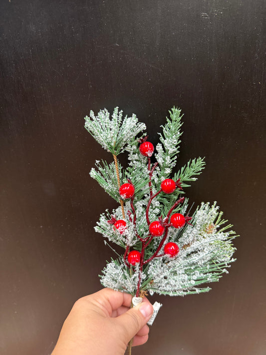 Spray Frosty Pine With Berries