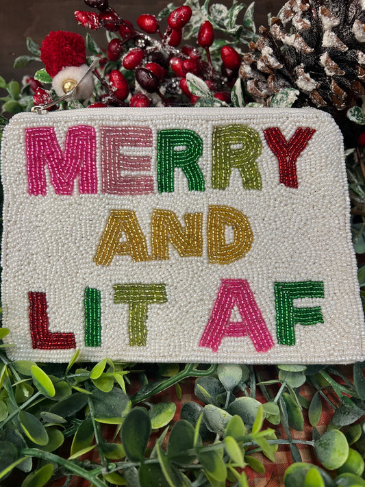 Merry and LIT AF Coin Purse