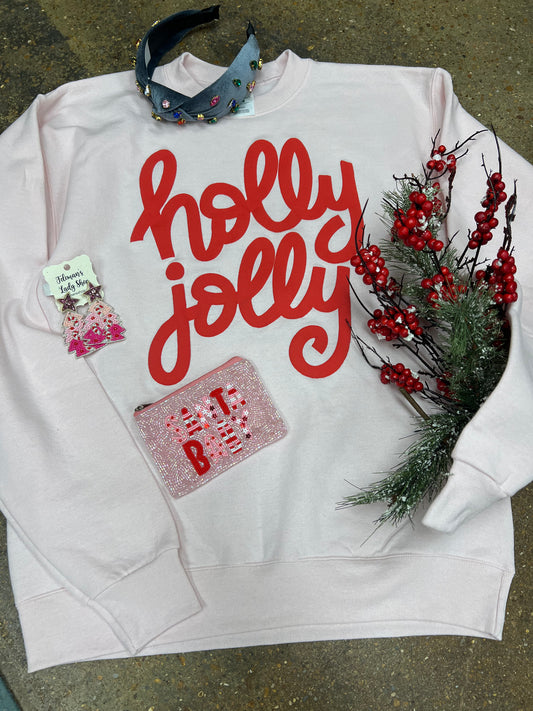 Holly Jolly Pink Sweatshirt