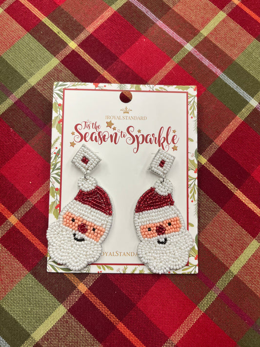 Santa Beaded Earrings