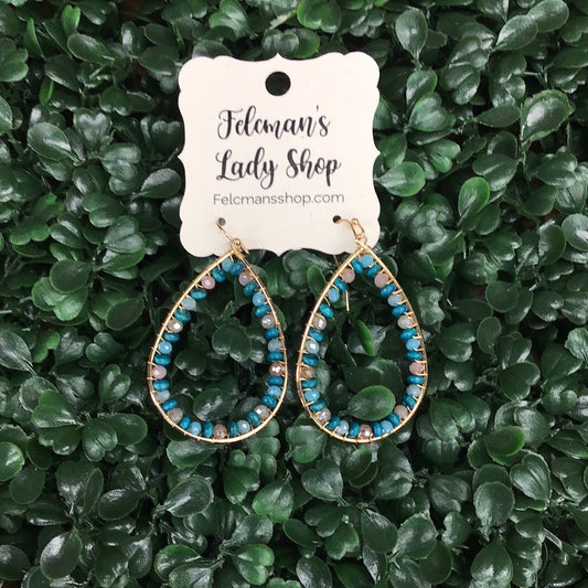 Beaded Turquoise Earrings