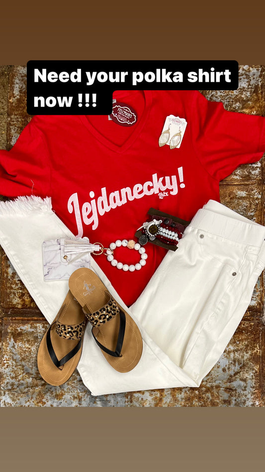 Jedanecky Red V-Neck-2X