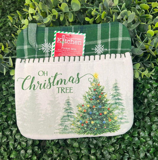 OH Christmas Tree Pocket Mitt