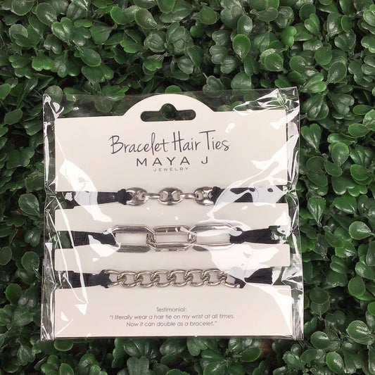 Black & Silver Hair Ties