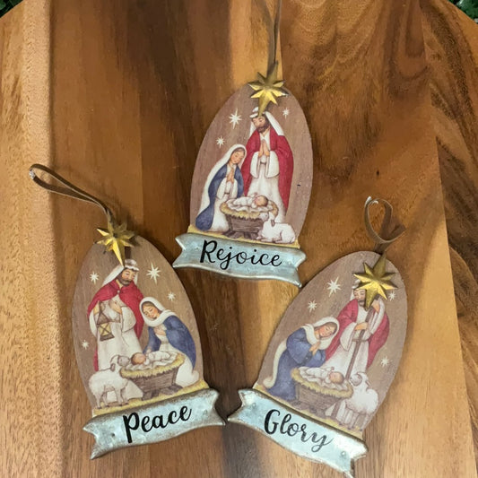 Wood Nativity Scene