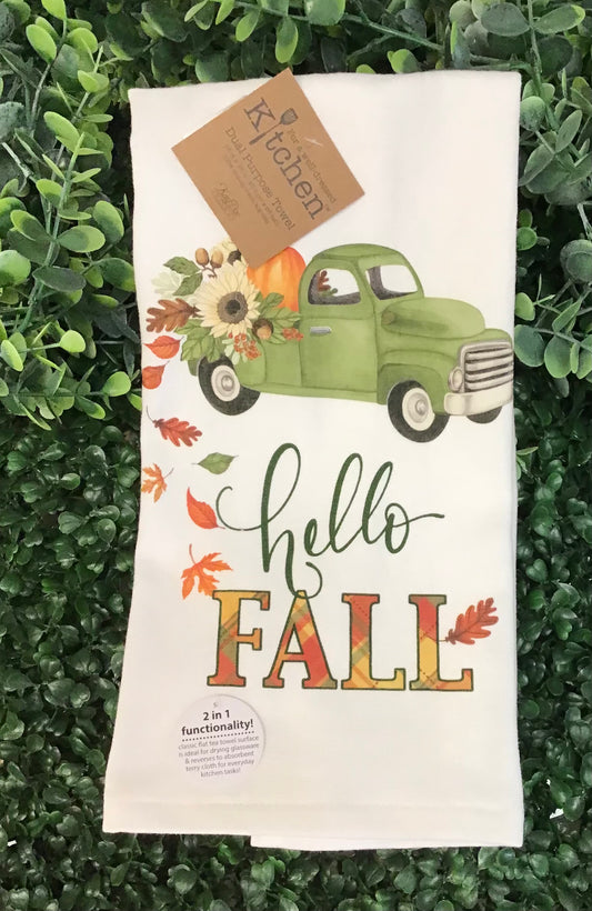 Hello Fall Tea Towel