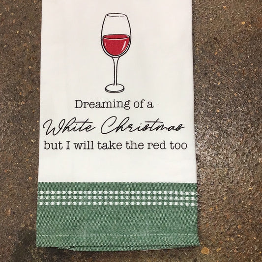 White Christmas Tee Towel