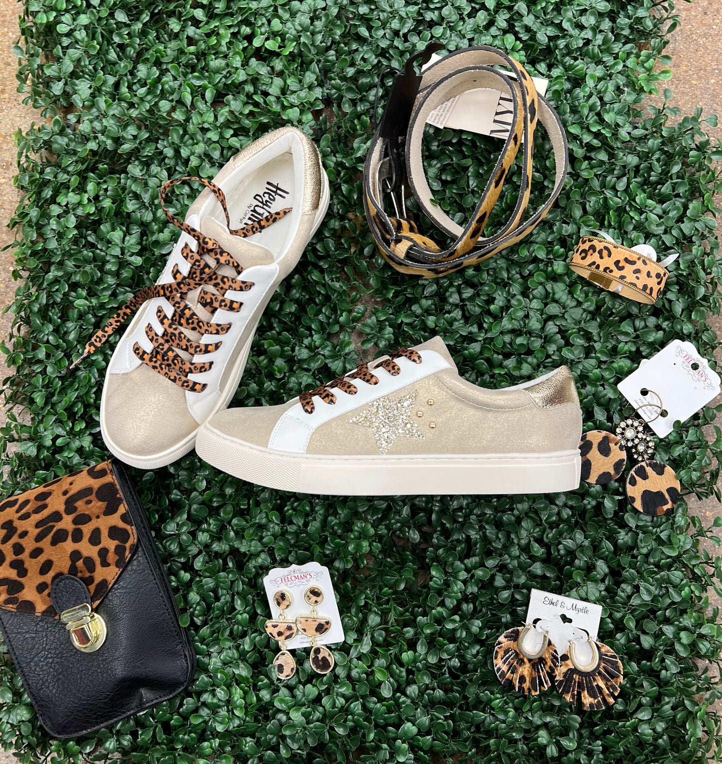 Gold Leopard Sneakers