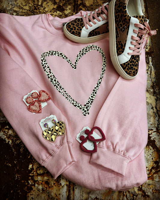 Light Pink Leopard Heart